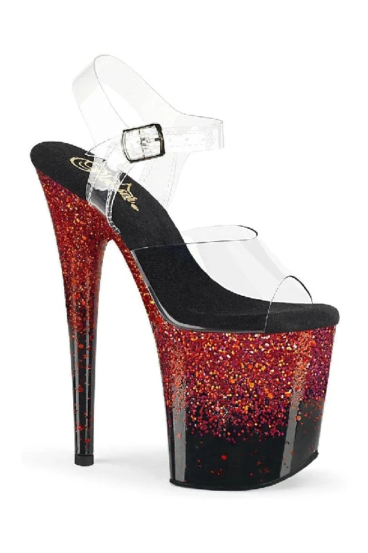 Plus Size Women's Rhinestone - Embellished Heeled Sandals in Silver for a Glamorous Party OutfitFLAMINGO-808SS Exotic Sandal | Clear Vinyl Plus Size Women's Rhinestone - Embellished Heeled Sandals in Silver for a Glamorous Party OutfitFLAMINGO-808SS Exotic Sandal | Clear Vinyl