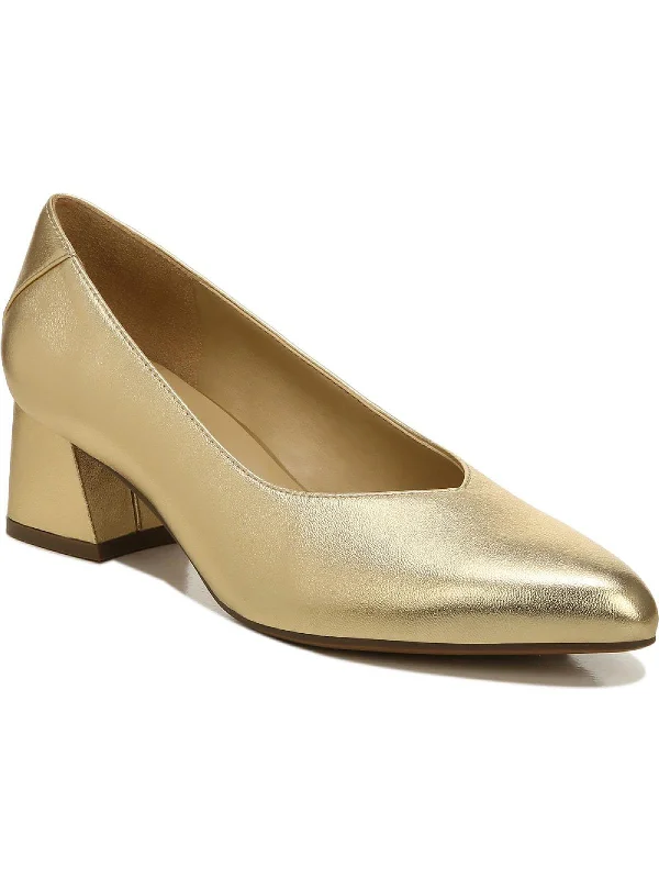 Women's forest green stiletto heel pumps for a nature - inspired lookMalynn Womens Leather Pointed Toe Pumps
