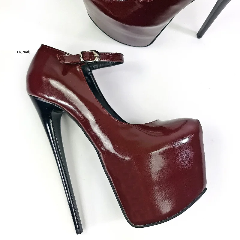 Women's snakeskin - embossed stiletto heel pumps for a bold statementVine Gloss Mary Jane High Heels