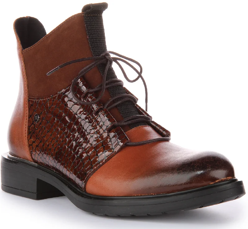 women's ankle boots with square toeJustinreess England Mylah In Brown For Women