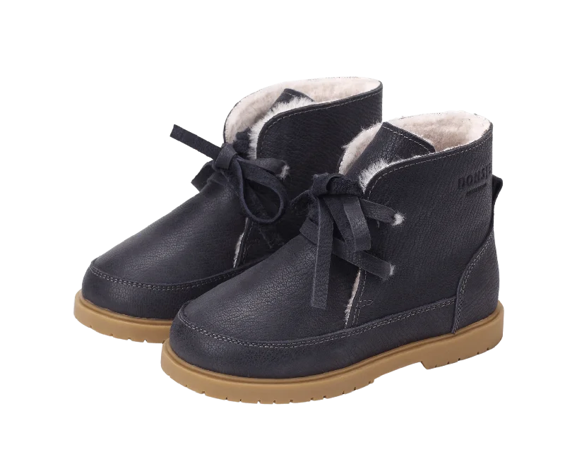 women's ankle boots with kitten heelsBuddy | Navy Leather