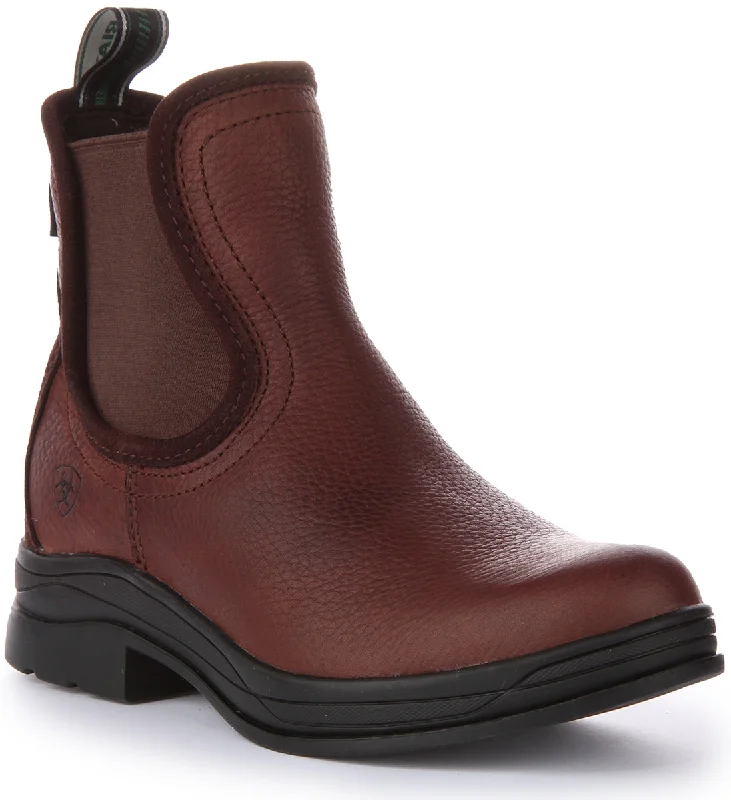 women's ankle boots with tasselAriat Keswick Waterproof In Dark Brown For Women