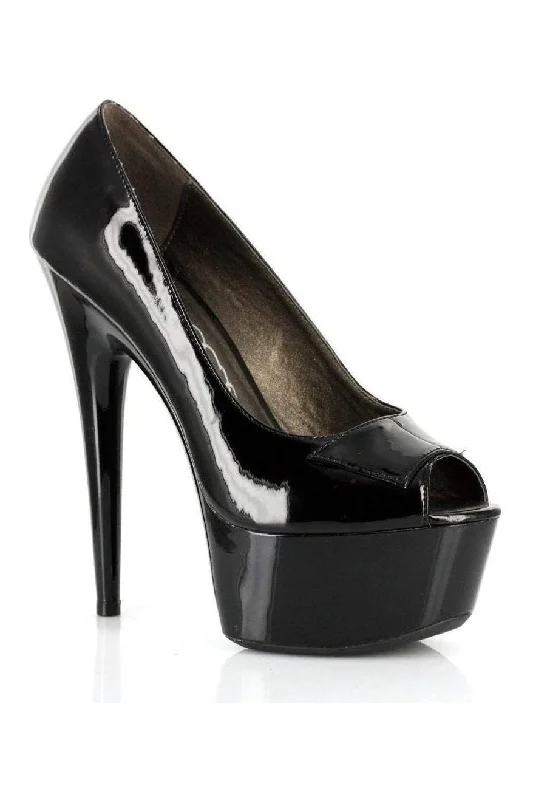 Women's microfiber stiletto heel pumps with moisture - wicking properties609-SHINE Platform Pump | Black Patent Women's microfiber stiletto heel pumps with moisture - wicking properties609-SHINE Platform Pump | Black Patent