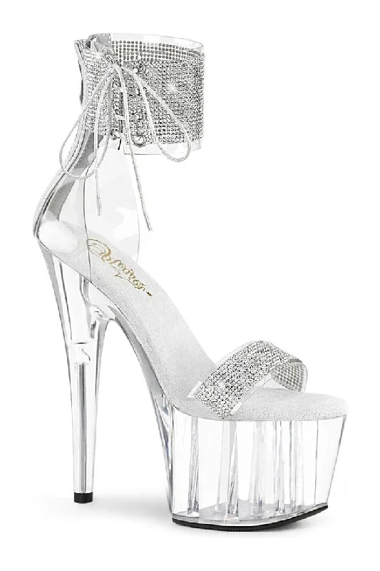 Women's Animal Print Heeled Sandals with High Heel and Open Back in Leopard for a Bold and Fashion - Forward StatementADORE-727RS Exotic Sandal | Clear Vinyl Women's Animal Print Heeled Sandals with High Heel and Open Back in Leopard for a Bold and Fashion - Forward StatementADORE-727RS Exotic Sandal | Clear Vinyl