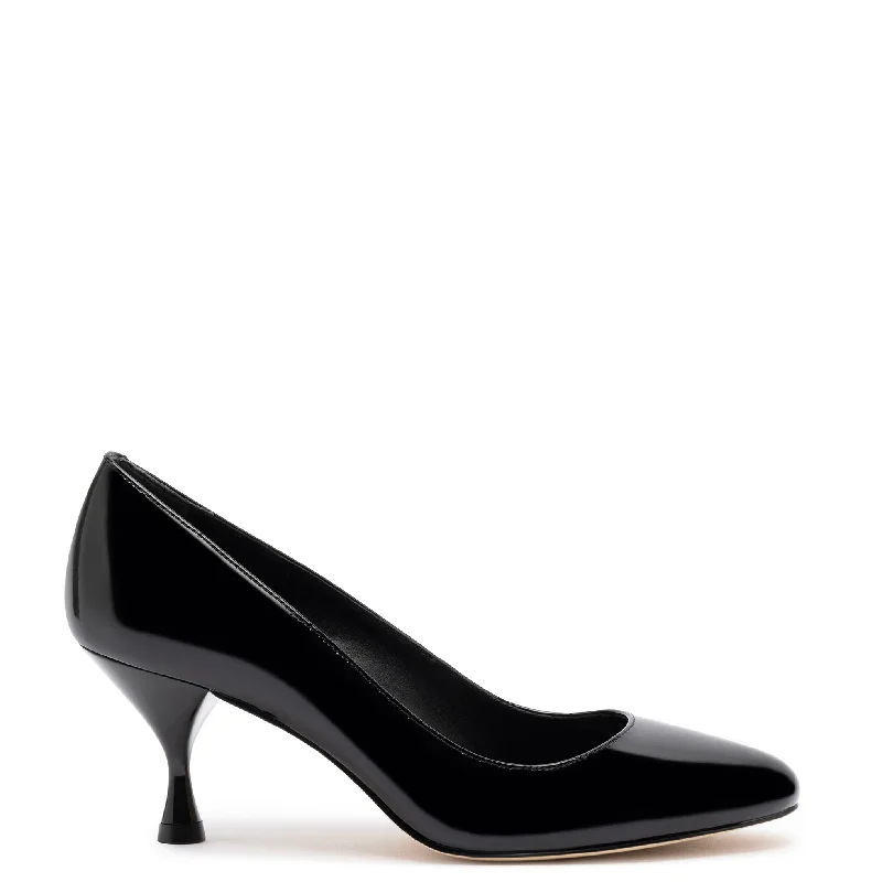 Women's adjustable - strap stiletto heel pumps for a customizable fitMichelle Lo Pump In Black Patent Leather Women's adjustable - strap stiletto heel pumps for a customizable fitMichelle Lo Pump In Black Patent Leather
