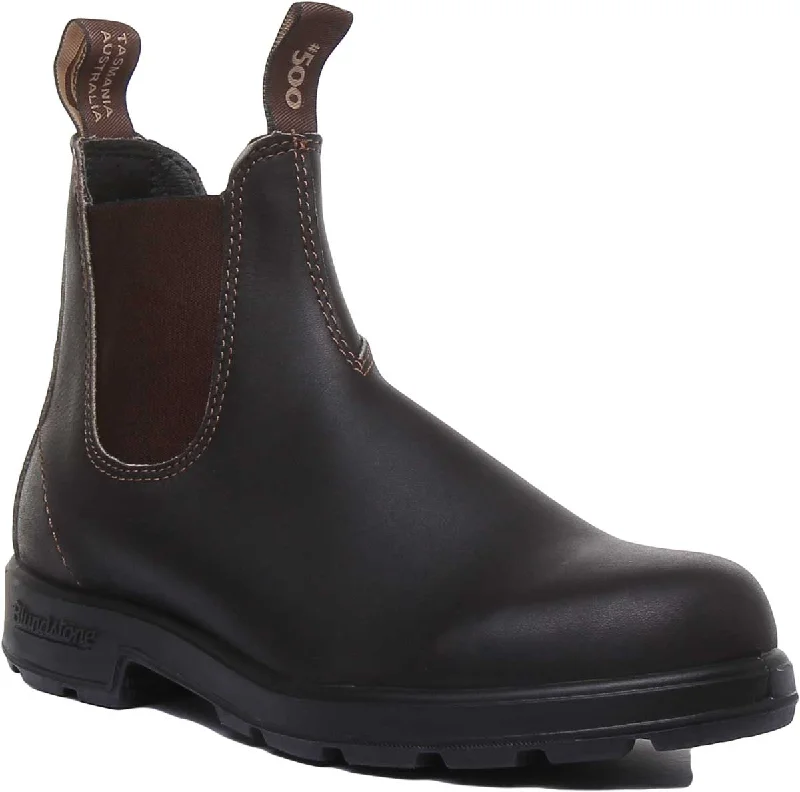 women's ankle boots with pull tabsBlundstone 500 In Dark Brown