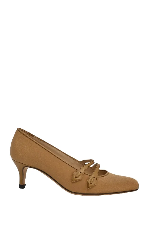 Women's ruffled stiletto heel pumps for a romantic style[WS7070] Manolo Blahnik | Low Heel Pump