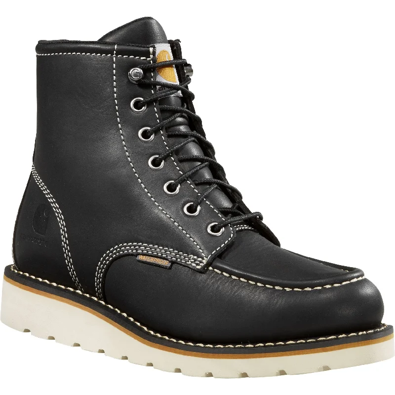 slip-resistant safety boots for womenCarhartt Women's 6" Soft Toe WP Wedge Work Boot- Black- FW6021-W slip-resistant safety boots for womenCarhartt Women's 6" Soft Toe WP Wedge Work Boot- Black- FW6021-W
