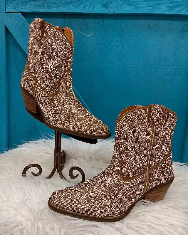 women's ankle boots with adjustable strapsDingo Women's Rose Gold Rhinestone Cowgirl Ankle Booties DI577-RG women's ankle boots with adjustable strapsDingo Women's Rose Gold Rhinestone Cowgirl Ankle Booties DI577-RG