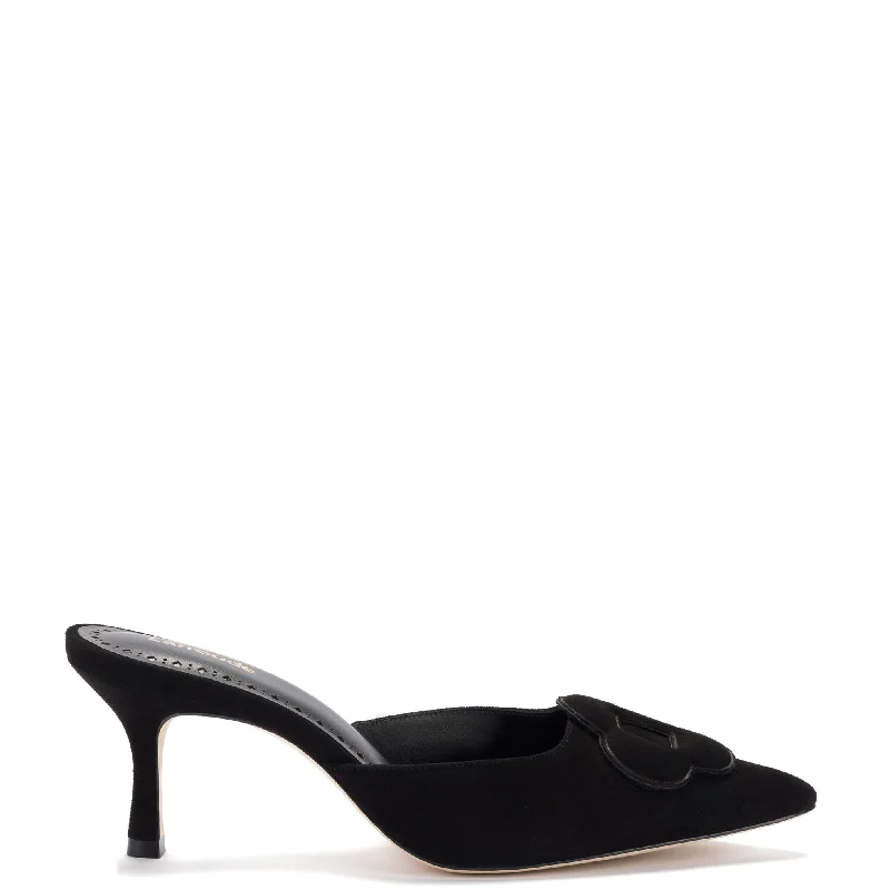 Women's water - resistant stiletto heel pumps for unexpected situationsFlora Pump In Black Suede Women's water - resistant stiletto heel pumps for unexpected situationsFlora Pump In Black Suede