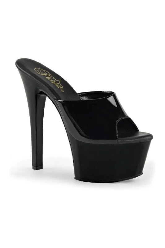 Women's Glitter Heeled Sandals with Ankle Strap and Chunky Heel in Gold for a Sparkly and Glamorous Party LookASPIRE-601 Platform Slide | Black Patent Women's Glitter Heeled Sandals with Ankle Strap and Chunky Heel in Gold for a Sparkly and Glamorous Party LookASPIRE-601 Platform Slide | Black Patent