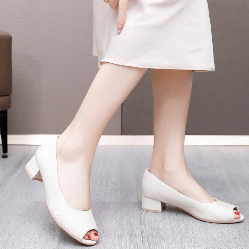 Women's wedding stiletto heel pumps with a pearl - encrusted strapElegant Peep Toe Pumps - Natural (114.046) Women's wedding stiletto heel pumps with a pearl - encrusted strapElegant Peep Toe Pumps - Natural (114.046)