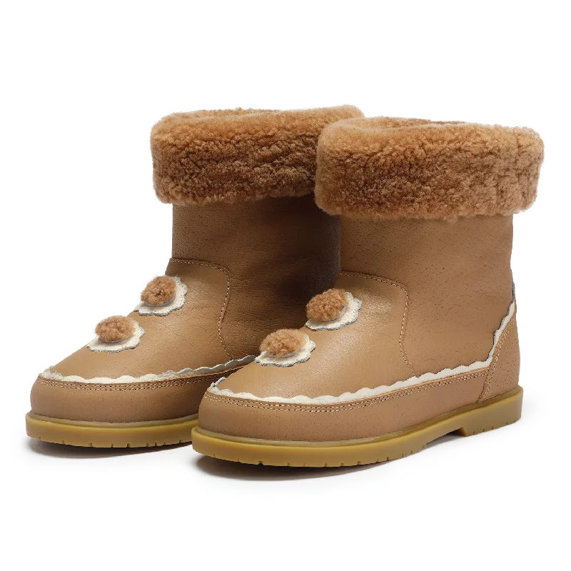 women's lace-up ankle bootsPleun Boots | Beige Leather