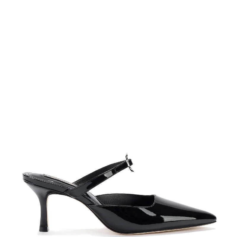 Women's cocktail party stiletto heel pumps with a unique patternDaisy Pump In Black Patent Leather Women's cocktail party stiletto heel pumps with a unique patternDaisy Pump In Black Patent Leather