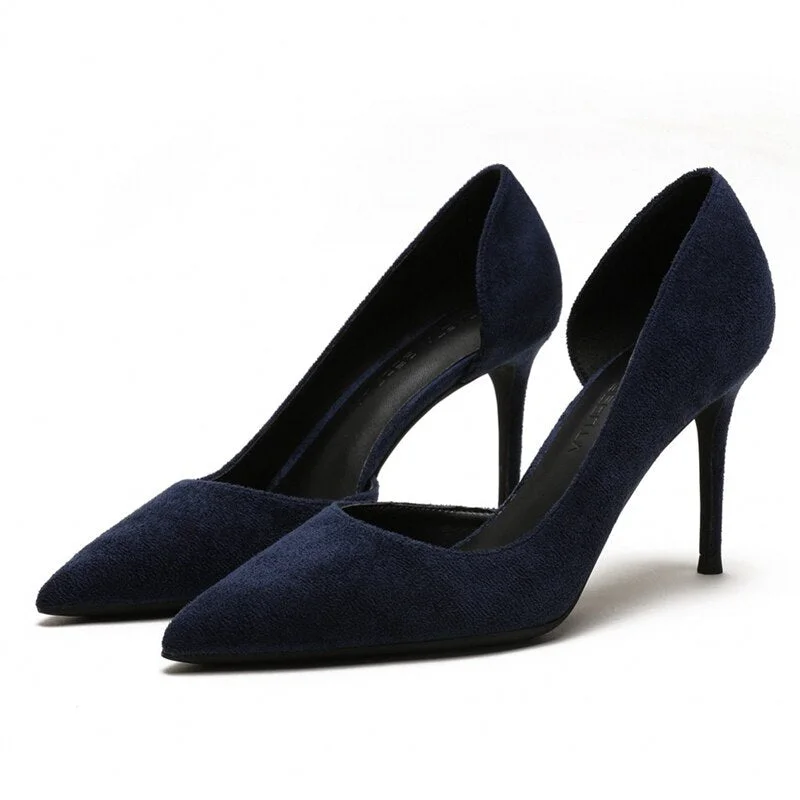 Women's arch - support stiletto heel pumps for better comfortWomen's 8cm High Heels Pointed Toe Suede Leather D'orsay Heels Classic Pumps Women's arch - support stiletto heel pumps for better comfortWomen's 8cm High Heels Pointed Toe Suede Leather D'orsay Heels Classic Pumps