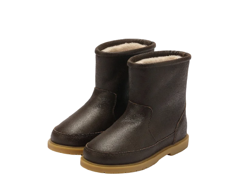 women's ankle boots with studsElmis | Dark Brown Leather