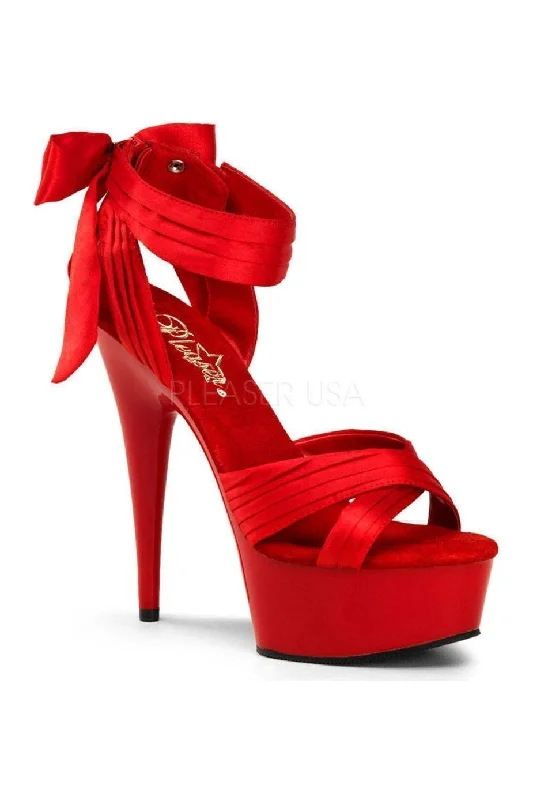 Women's Mesh Heeled Sandals with High Heel and Ankle Strap in Silver for a Contemporary and Stylish LookDELIGHT-668 Platform Sandal | Red Genuine Satin Women's Mesh Heeled Sandals with High Heel and Ankle Strap in Silver for a Contemporary and Stylish LookDELIGHT-668 Platform Sandal | Red Genuine Satin