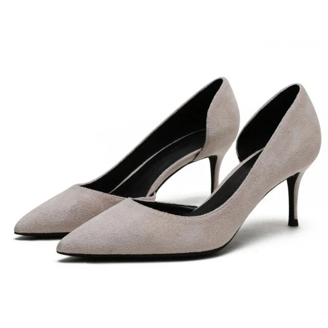 Women's studded stiletto heel pumps for an edgy lookWomen's Sexy Classic 6cm Thin Heeled Pointed Toe Suede Leather Slip On Pumps Women's studded stiletto heel pumps for an edgy lookWomen's Sexy Classic 6cm Thin Heeled Pointed Toe Suede Leather Slip On Pumps