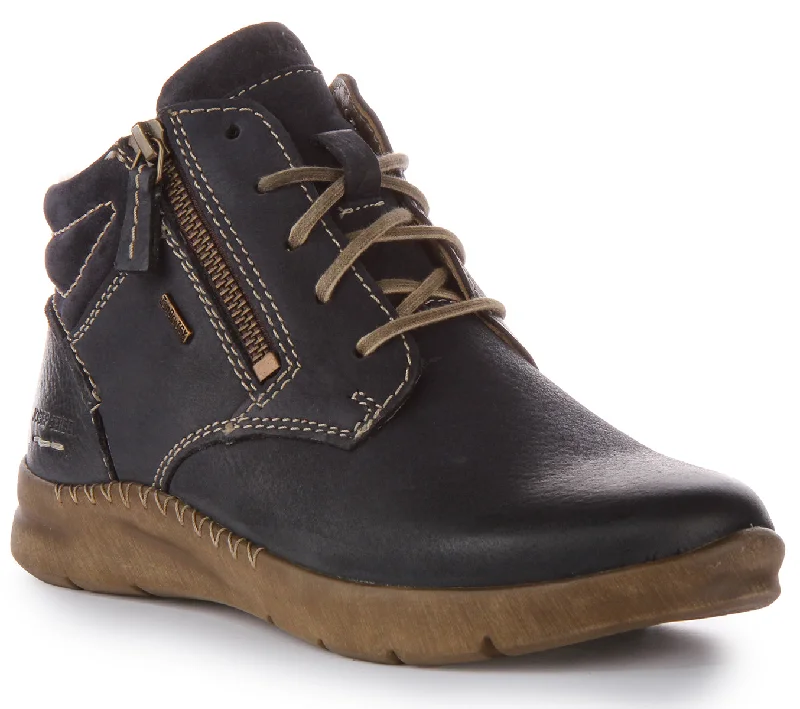 women's ankle boots with perforationsJosef Seibel Conny 52 In Ocean For Women