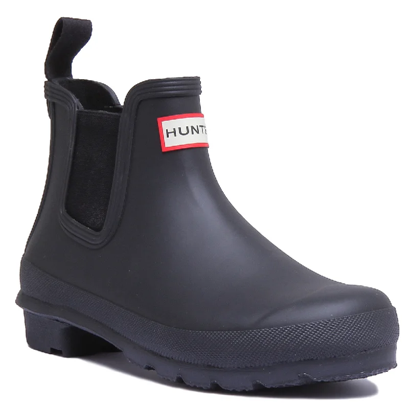 women's ankle boots with velvetHunter Original Women's Chelsea In Black