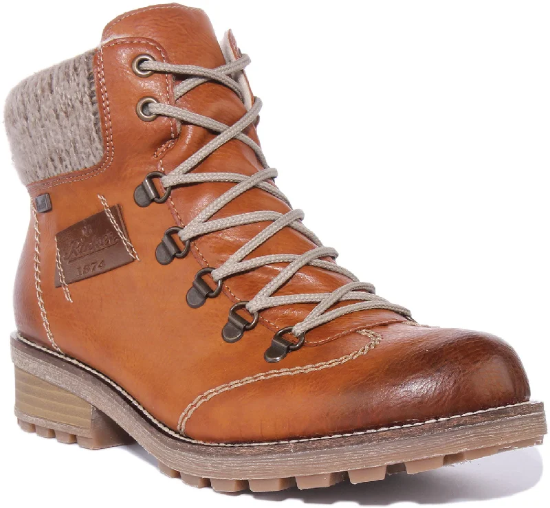 women's ankle boots for rainy weatherRieker Z0444-24 In Brown For Women