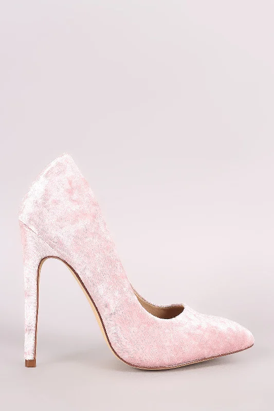 Women's red - carpet stiletto heel pumps for a glamorous eventLiliana Crushed Velvet Pointy Toe Stiletto Pump Women's red - carpet stiletto heel pumps for a glamorous eventLiliana Crushed Velvet Pointy Toe Stiletto Pump