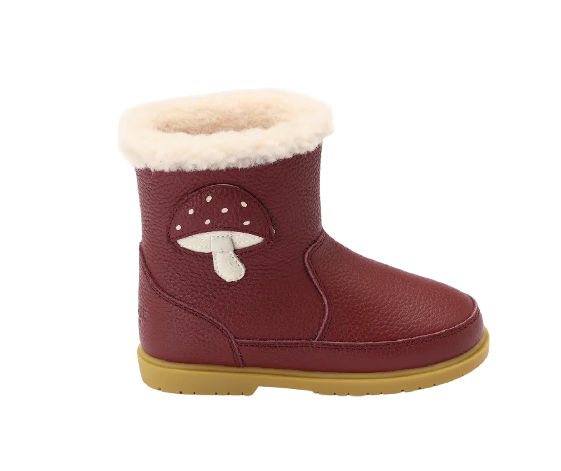 women's ankle boots with studsDusk | Toadstool | Burgundy Leather