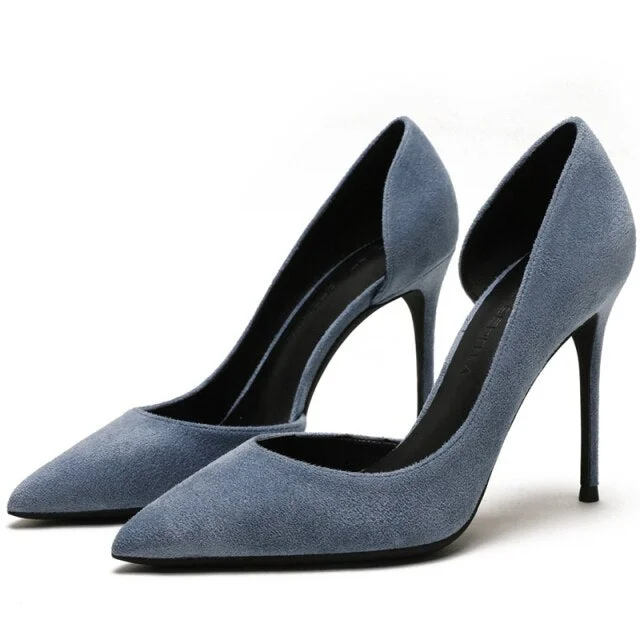 Women's teal stiletto heel pumps for a unique and modern lookSexy Women's 10cm Thin High Heeled Pointed Toe Suede Leather Classic Pumps Women's teal stiletto heel pumps for a unique and modern lookSexy Women's 10cm Thin High Heeled Pointed Toe Suede Leather Classic Pumps