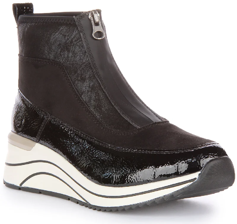 women's ankle boots for officeRemonte Dot71-01 In Black For Women