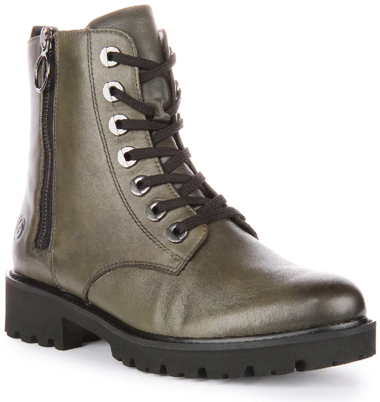 women's ankle boots for casual wearRemonte D8671-52 In Green For Women