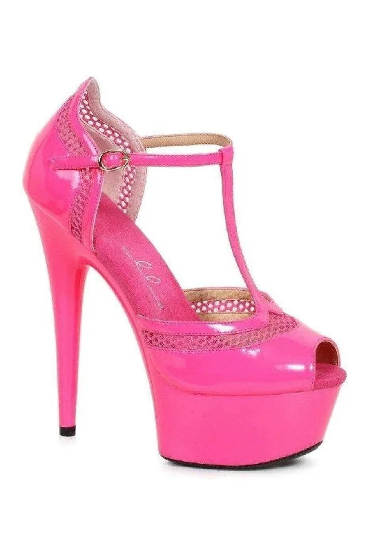 Women's stretchy stiletto heel pumps for easy on and off609-HAILEY Platform Pump | Fuchsia Patent Women's stretchy stiletto heel pumps for easy on and off609-HAILEY Platform Pump | Fuchsia Patent