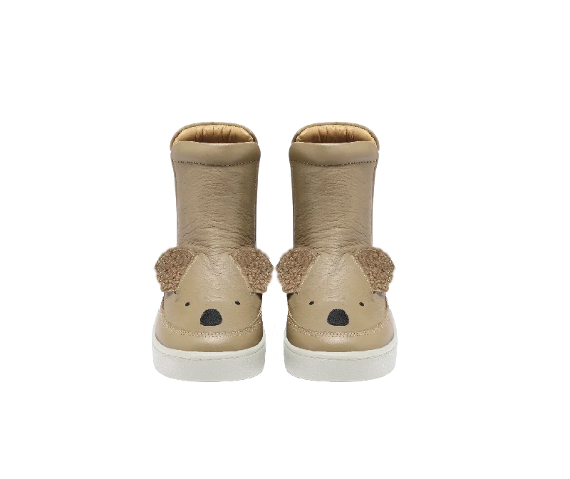women's ankle boots with kitten heelsThuru Exclusive Boots | Fluffy Koala | Taupe Leather women's ankle boots with kitten heelsThuru Exclusive Boots | Fluffy Koala | Taupe Leather
