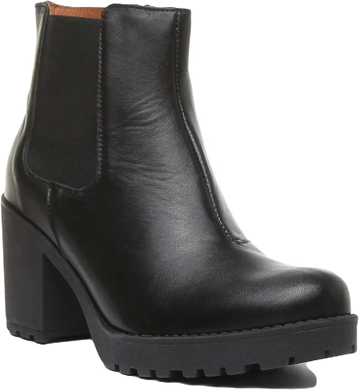 women's ankle boots with unique patternsJustin Reece England 3100 In Black
