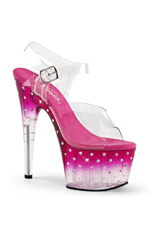 Women's Sling - Back Heeled Sandals with Cut - Out Sides in Gray for a Modern and Stylish Summer ShoeSTARDUST-708T Sandal | Clear Vinyl Women's Sling - Back Heeled Sandals with Cut - Out Sides in Gray for a Modern and Stylish Summer ShoeSTARDUST-708T Sandal | Clear Vinyl
