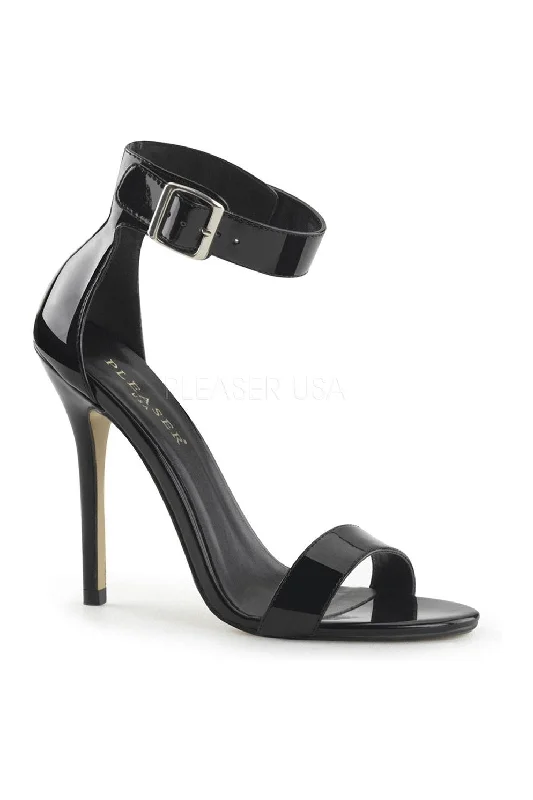 Women's Patent Leather Heeled Sandals with Bow Detail in Pink for a Sweet and Girly Summer LookAMUSE-10 Sandal | Black Patent Women's Patent Leather Heeled Sandals with Bow Detail in Pink for a Sweet and Girly Summer LookAMUSE-10 Sandal | Black Patent