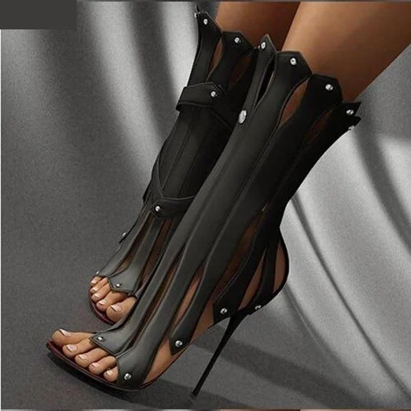 Women's red - carpet stiletto heel pumps for a glamorous eventUnique Women's Cut-outs Patchwork Thin High Heel with Multicolor Option Women's red - carpet stiletto heel pumps for a glamorous eventUnique Women's Cut-outs Patchwork Thin High Heel with Multicolor Option
