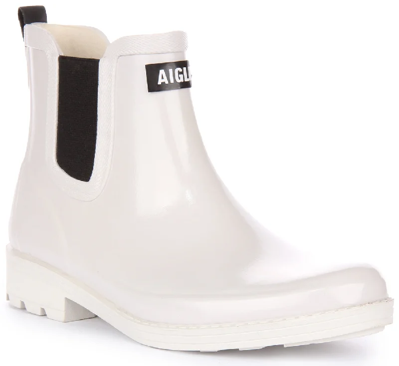 women's ankle boots with velvetAigle Carville 2 In Offwhiblk For Women