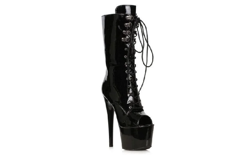 women's ankle boots for eveningPeep-Toe Ankle Boot Black 7in