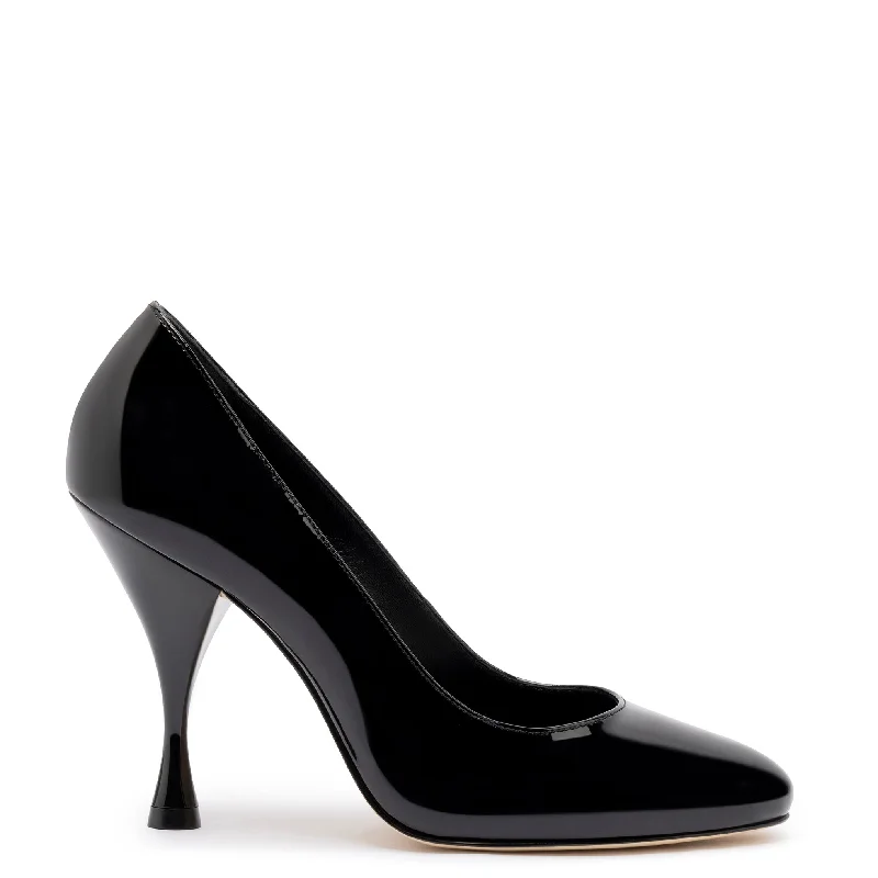 Women's mustard yellow stiletto heel pumps for a trendy pop of colorMichelle Pump In Black Patent Leather Women's mustard yellow stiletto heel pumps for a trendy pop of colorMichelle Pump In Black Patent Leather