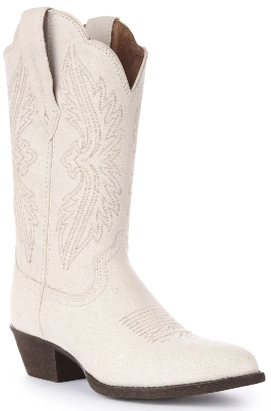 women's ankle boots with studsAriat Heritage R Toe In Off White For Women