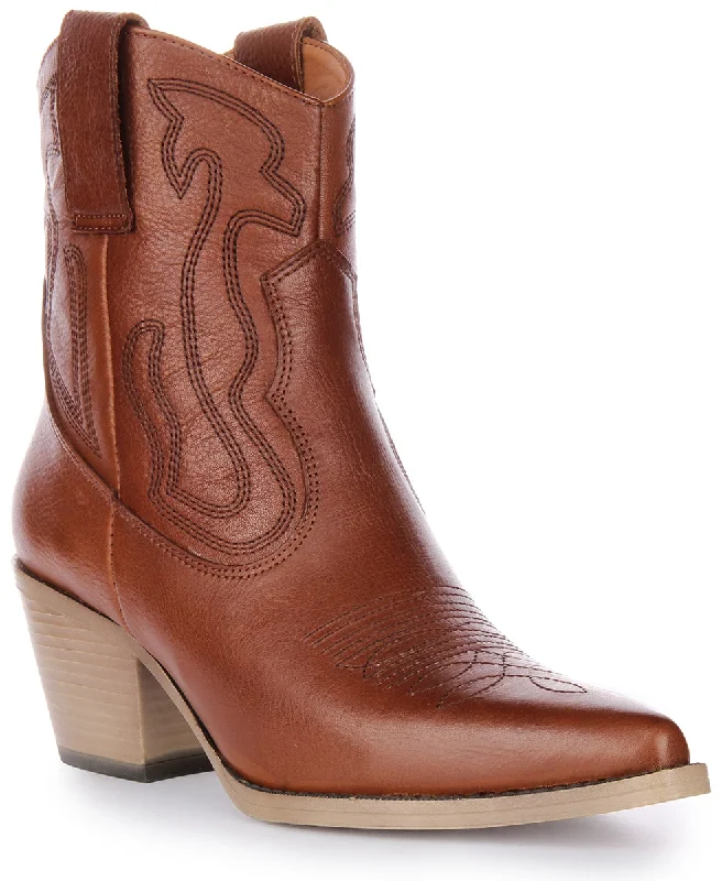 women's ankle boots for fashion-forwardJustinreess England Nova In Tan For Women