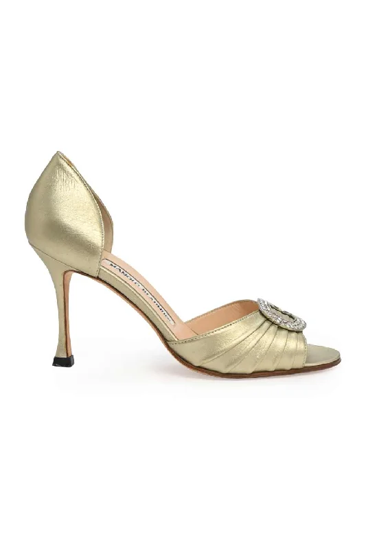 Women's bronze stiletto heel pumps for a warm and metallic look[WS6991] Manolo Blahnik | High Heel Pump