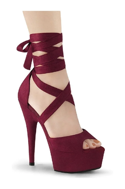 Women's Glitter Heeled Sandals with Ankle Strap and Chunky Heel in Gold for a Sparkly and Glamorous Party LookDELIGHT-679 Exotic Sandal | Burgundy Faux Suede Women's Glitter Heeled Sandals with Ankle Strap and Chunky Heel in Gold for a Sparkly and Glamorous Party LookDELIGHT-679 Exotic Sandal | Burgundy Faux Suede