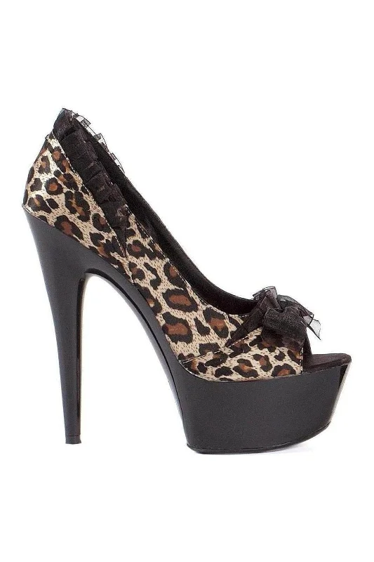 Women's patent leather stiletto heel pumps with a high - shine finish609-JEZEBEL Platform Pump | Leopard Genuine Satin Women's patent leather stiletto heel pumps with a high - shine finish609-JEZEBEL Platform Pump | Leopard Genuine Satin