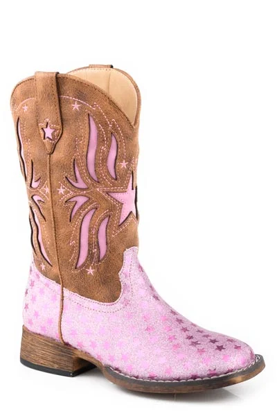 women's cowboy boots for fashionRoper Girl's Starlet Glitter Boots in Pink