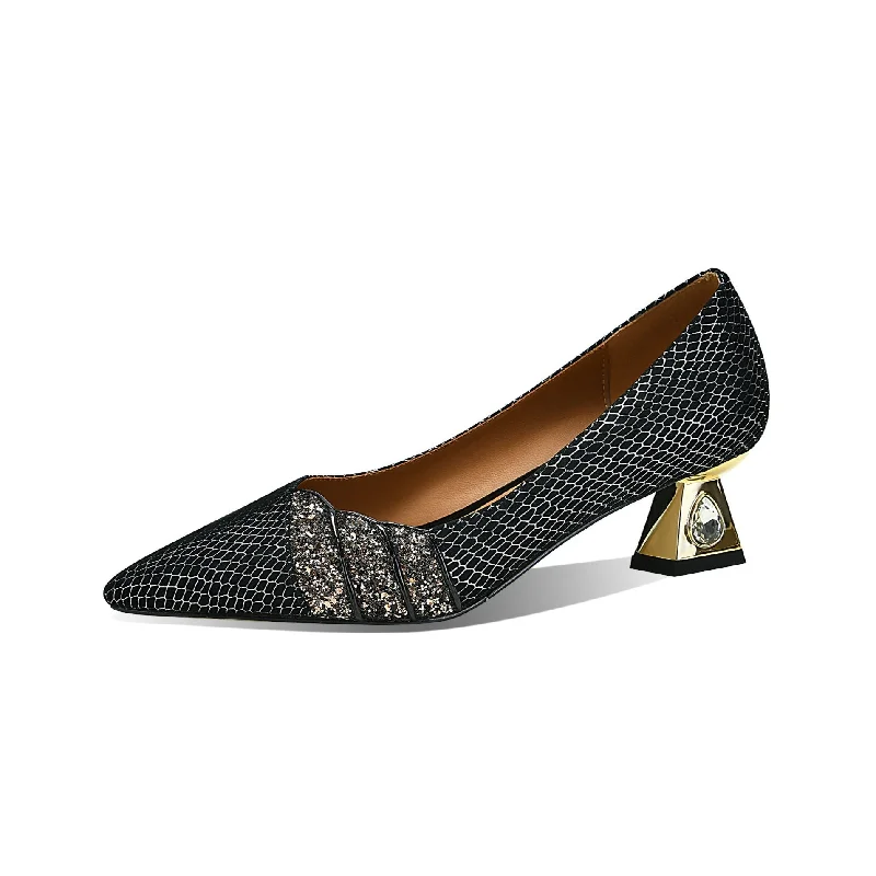 Women's charcoal gray stiletto heel pumps for a neutral yet stylish optionTinaCus Handmade Women's Genuine Leather Slip On Pointed Toe Gold Chunky Heel Pumps Shoes Women's charcoal gray stiletto heel pumps for a neutral yet stylish optionTinaCus Handmade Women's Genuine Leather Slip On Pointed Toe Gold Chunky Heel Pumps Shoes