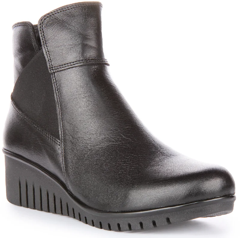 women's flat ankle bootsJustinreess England Rosalia In Black For Women