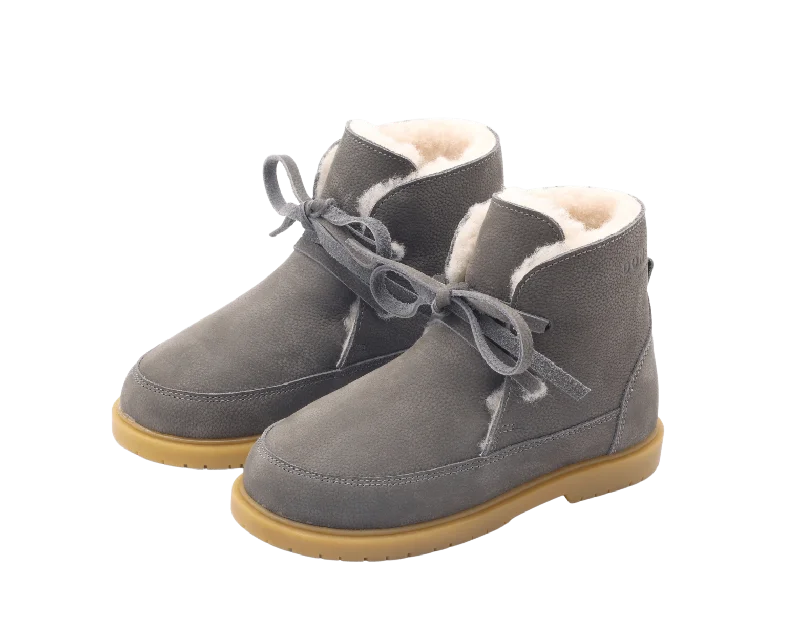 women's ankle boots with tasselBuddy | Grey Betting Leather