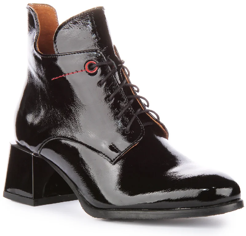 women's ankle boots with zippersJustinreess England Athena In Black Patent For Women women's ankle boots with zippersJustinreess England Athena In Black Patent For Women