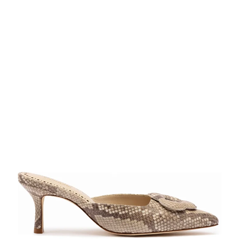 Women's evening gala stiletto heel pumps in a long - lasting colorFlora Pump In Light Python Print Women's evening gala stiletto heel pumps in a long - lasting colorFlora Pump In Light Python Print